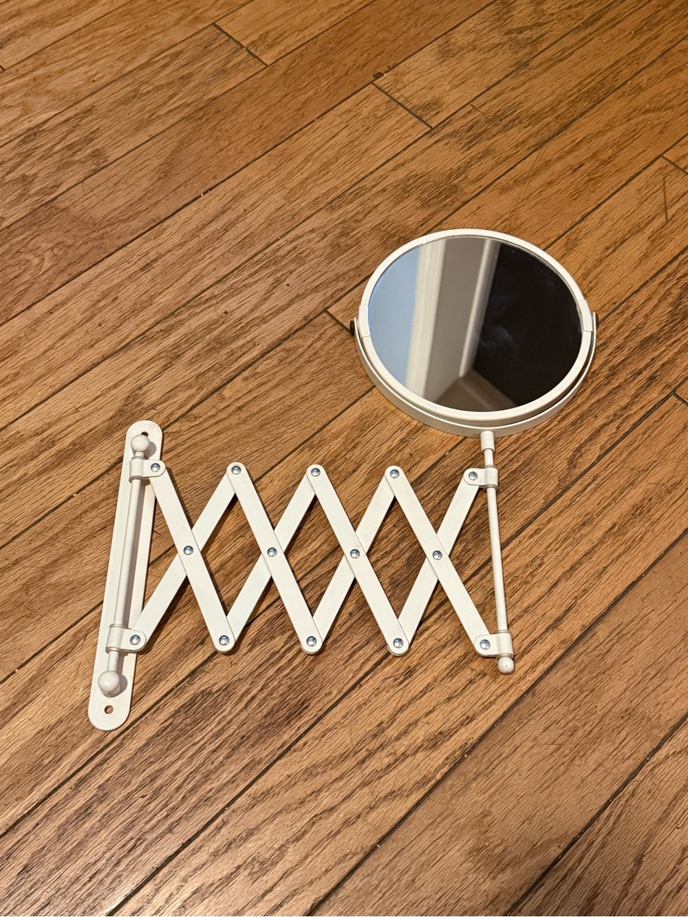 Vintage accordion wall mirror